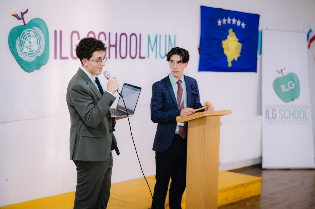 ILG MUN III speaker addressing the room